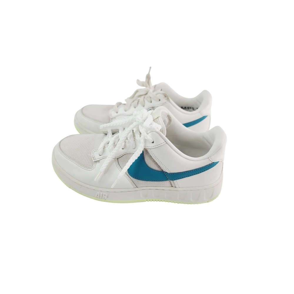 Nike Air Force 1 Leather/Synthetic Sneaker Women's Size 6.5 White & Blue